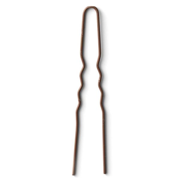 Hovedbilde Hårnål Curly Pin Brun 44 mm